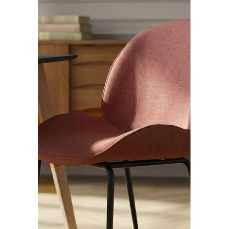 Sillas Comedor - Silla Bille Black Terciopelo - Rosa (1/5)