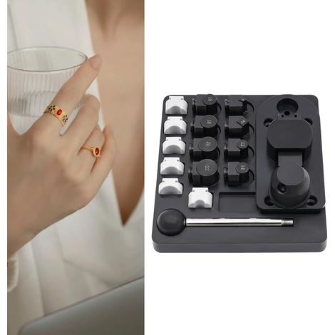 Kit de cintrage de bagues pour cintreuse de bagues 12/14/16/18/20/22 mm Outil manuel Machine de pliage d'anneaux, outil de fabrication de bijoux pour outils de bricolage (1/5)
