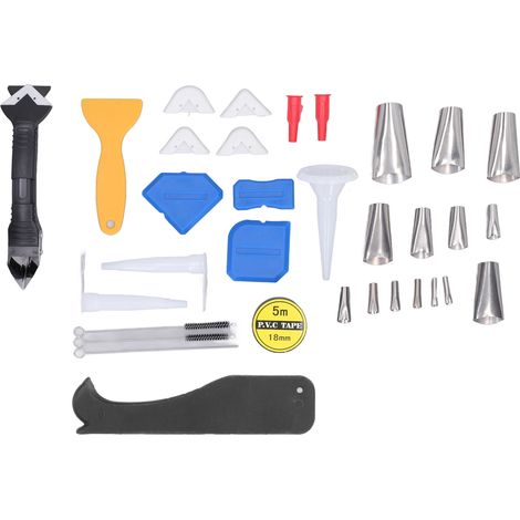 Caulking Finishing Tool Kit Stainless Steel Silicone Sealant Caulk Grout Remover Scraper