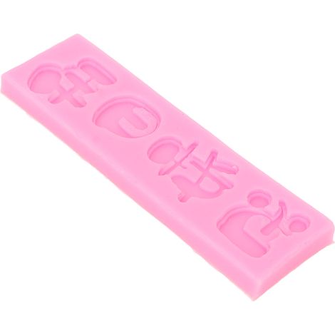 8 pièces n° 3 Rose -- A734 Moule en silicone Joyeux Anniversaire Décoration de Gâteau Fondant Chocolat (1/5)