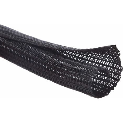 13mm-10m Gaine Câble Auto-Fermeture Manchon de Câble Cache Câble Range Câble Gestion des Câbles pour Ordinateur, Automobile - Noir, (1/5)
