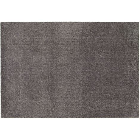 Tapis uni à poils longs en polypropylène 160 x 230 cm gris