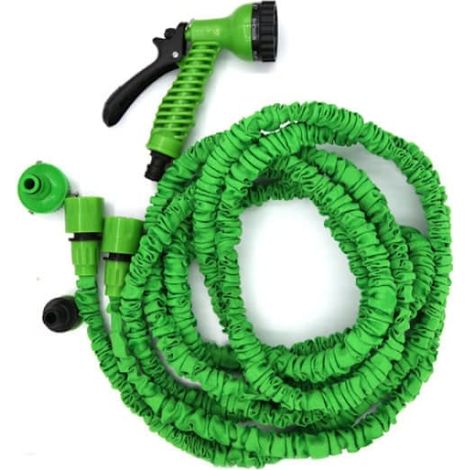 Ecleanfy - Tuyau d'arrosage extensible avec buse, longueur 5-15 mètres (1/4)