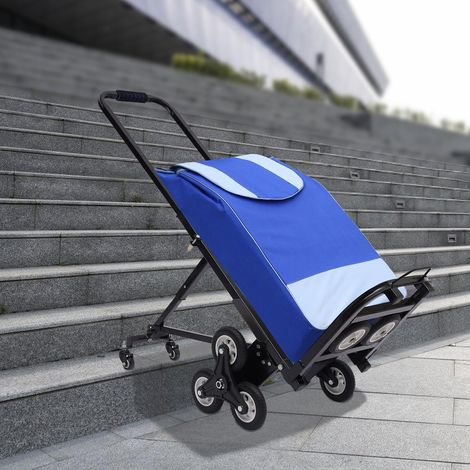 Chariot de transport pour escaliers à 10 roues, capacité de charge de 150 kg, chariot empilable, chariot pour escaliers, couleur noire. (1/5)