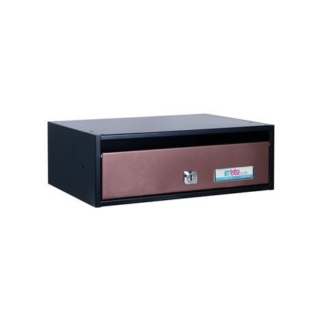 Boîte aux lettres communautaire Aneto horizontale anthracite 345x120x250 profondeur 150