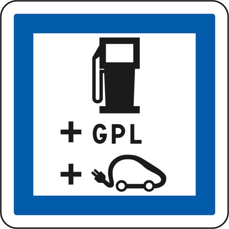 Panneau Indication CE15h – Carburant, GPL et recharge véhicules électriques – Gamme ECOLIGN – Classe 1 – 350 mm (1/5)