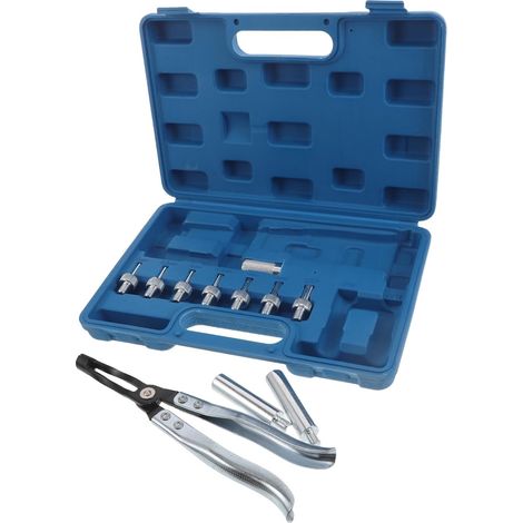 Kit de herramientas de acero para juntas de válvulas de automóviles con alicates y punzones de varios tamaños para la reparación y el desmontaje de motores de automóviles. (1/5)