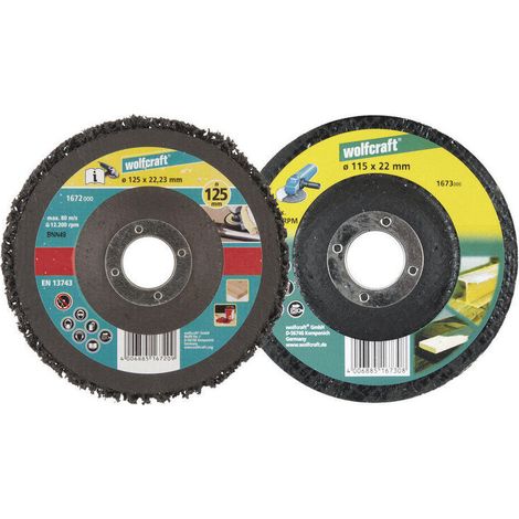 DISCO DE LIMPIAR UNIVERSAL WS Ø115mm 1673000 WOLFCRAFT (1/4)