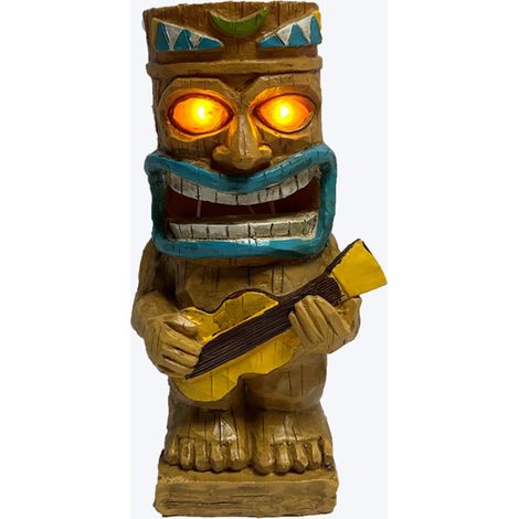 GARRYFIZH Statues totémiques lumineuses à énergie solaire en résine, ornement de jardin pour la maison, la pelouse ou le jardin (1/5)