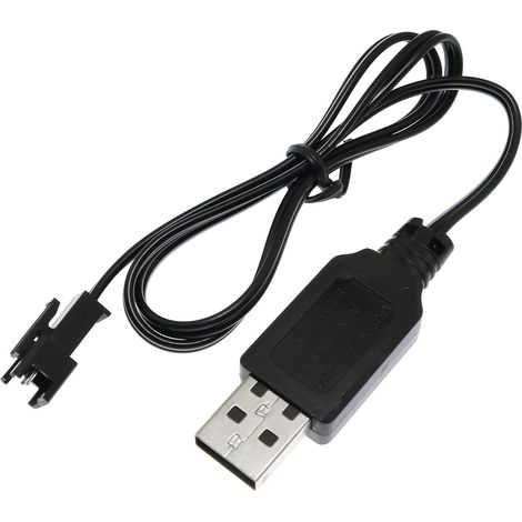 Cable de carga USB para coche RC 4.8 V 250mA 0.50 M Negro (1/5)