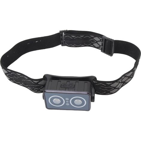 Lampe frontale LED, lampe torche, angle réglable, rechargeable, légère, avec détecteur de mouvement, idéale pour la randonnée, le camping, la pêche et les réparations en extérieur. (1/5)
