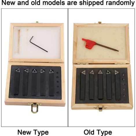Le jeu de porte-outils de tournage en carbure indexable 3/8" en cinq pièces est utilisé pour la coupe de surfaces, le tournage, l'usinage, le facettage, l'alésage et le chanfreinage. (1/5)