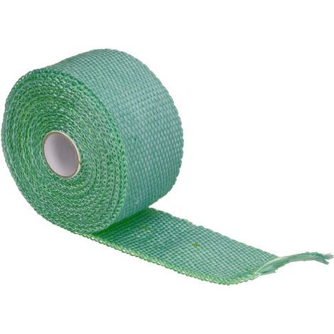 Ruban d'isolation thermique 5m en fibre de verre et alliage d'acier avec 6 colliers de serrage en acier pour tuyaux d'échappement auto et moto, vert (1/5)
