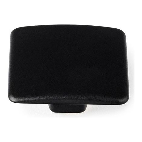 Blister con 4 pomos metálicos para mueble, con acabado negro mate mod. 782 37x37mm rei (1/3)