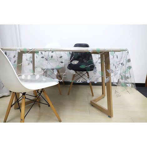 Toile Cirée Translucide 3d Access Deco Noemie Vert Rl De 140cmx20m - Access Deco