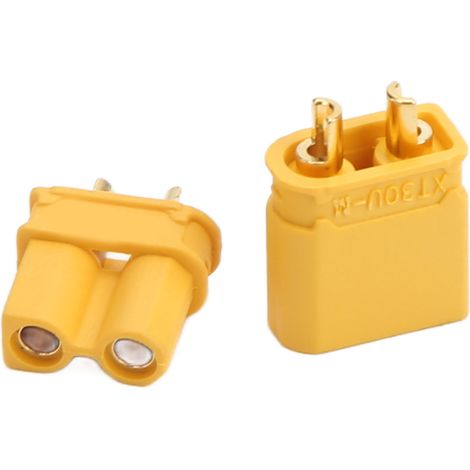 Connecteurs mâles femelles XT30U plaqués or pour batterie Lipo RC, voiture, avion, bateau modèle. (1/5)