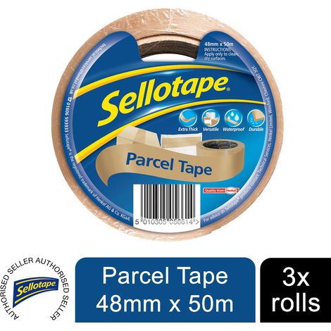 Sellotape Brown High-Strength Packaging Tape for Professional&Office Use, 3Rolls (1/5)