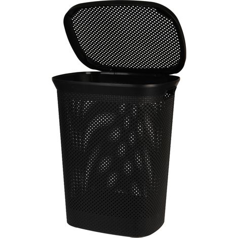 Wäschekorb + Deckel 60 Liter -DC027100100-110-Schwarz-var (1/2)