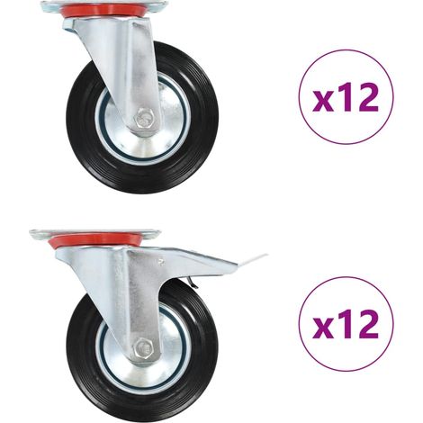 24 Stk. Lenkrollen 160 mm
