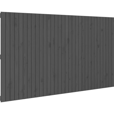 Testiera letto accessorio camera da letto pensile stile pallet 204 x 3 x 110 cm legno massello grigio TDL0202632
