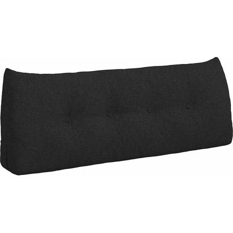 Cuscino per Schiena Nero 120 x 24 x 50 cm Tessuto vidaXL