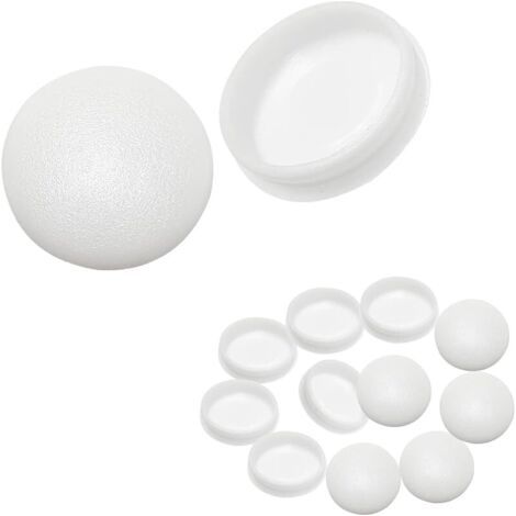 Pair 25 Pièces Caches Trou Rond, Bouchons en Plastique, Cache Trou Meuble Blanc, Cache Trou, Capuchon de Protection pour Trous de Perçage, 18MM (1/5)
