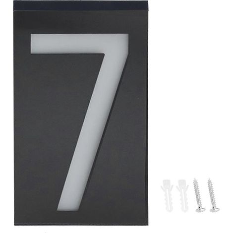 Panneau lumineux solaire extérieur à LED pour numéro de porte (Numéro 7) - Maison, hôtel, magasin (1/4)