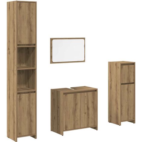 Maison Exclusive - Ensemble de meubles salle de bain 4 pcs bois d'ingénierie
