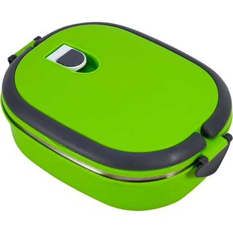 Isolierte Edelstahl-Lunchbox zur Aufbewahrung von Speisen, 1-lagig, grün