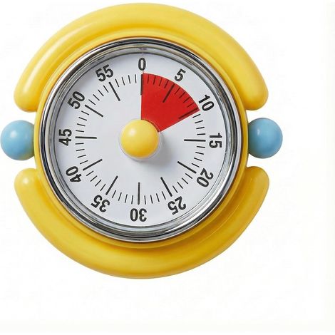 Minuteur Mécanique Magnétique Mignon, 60 Minutes Compte à Rebours pour Cuisine Étude Yoga sans Pile (1/5)