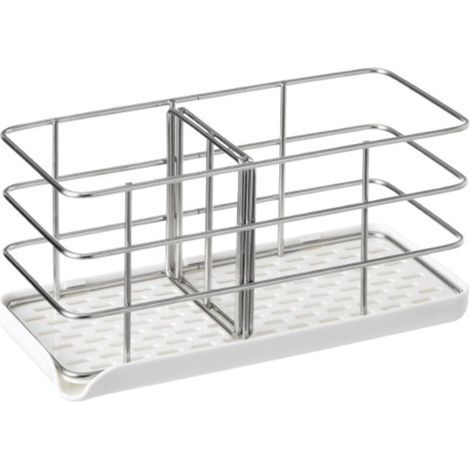 Panier de Drainage en éponge Support de Rangement en Acier Inoxydable Support de Rangement pour évier Peut être utilisé dans la Salle de Bain (1/5)
