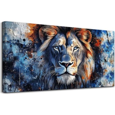 Tableau Decoration Murale Lion Artistiques Salon 59x119 cm (1/5)