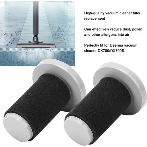 2 Pièces Filtre avec Couverture Éponge de Rechange pour Aspirateur Deerma DX700/DX700S (1/2)