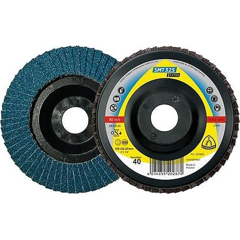 Disque abrasif à lamelles KLINGSPOR K60, 115x22,23mm droit