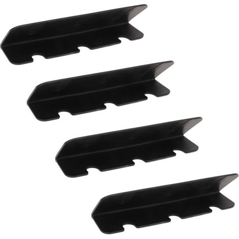 Juego de 4 soportes de PVC para fijar asientos de botes inflables - Negro