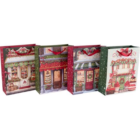 ARPIMEX Shopper di Natale Ass. 26 x 32 x 10 Cm Stampa Atelier Multicolor 1 Pz