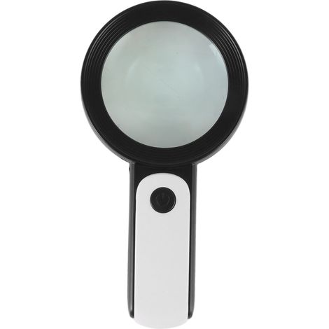 Loupe éclairante 30x à 18 LED, loupe de poche avec 3 modes d'éclairage pour la lecture et l'inspection des personnes âgées, noir et blanc