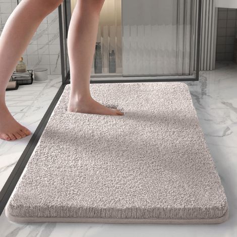 Tapis De Salle De Bain - Absorbant Non Glissant - Fibre Épaisse - 50 X 80 Cm - 1 Pièce (1/4)