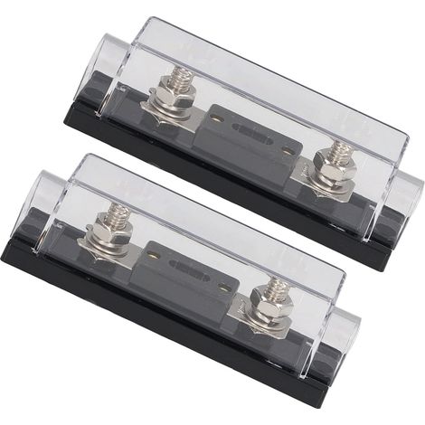 Jeffergarden Porte-fusibles, 2PCS 200A 48V Porte-fusibles avec 4PCS Bornes 4 PCS Tubes Thermorétractables pour Voiture Camion RV Bateau (1/4)