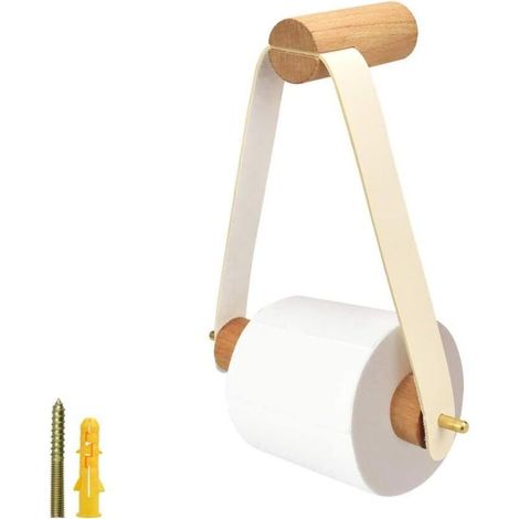 YMYNY Porte Papier Toilette Bois Mural Support pour Rouleau de Papier Toilette Porte Rouleau en Bois 18CM20CM Porte Rouleau de Papier Toilette pour Salle de Bain, Cuisine, Dortoir, Hôtel (1/5)