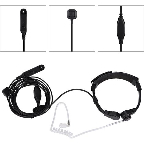 Micro-casque PTT à vibration de gorge avec tube acoustique pour BaoFeng UV XR A 58 UV 9R Plus GT-3WP (1/5)