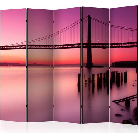 Paravent 5 Volets "Purple Evening" 172x225cm (1/2)