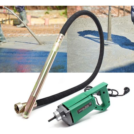 Wiltec – Vibreur à béton électrique 800W – Aiguille vibrante 35mm – Longueur 2m pour coulage béton – Moteur 5600 tr/min