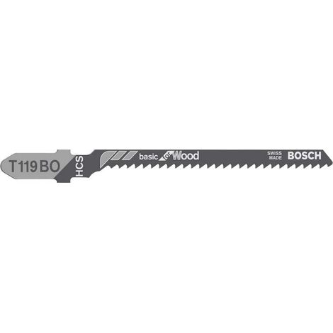 Bosch Accessories 2608637788 Stichsägeblatt T 119 BO Basic for Wood, 3er-Pack 3 St.