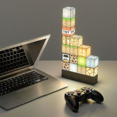 Lampe LED Minecraft créative à assembler, veilleuse pour chambre, salon, cadeau de Noël