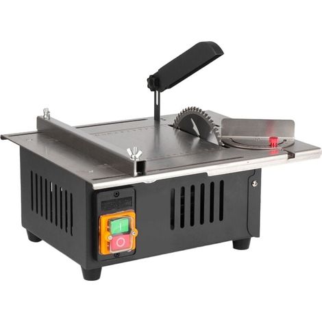 Kleine Tischkreissäge, dekorative Tischkreissäge für Holzarbeiten, 2500 W, neu verbesserte Edelstahl-Tischplatte mit Winkelführung und verstellbarer Stütze. (1/4)
