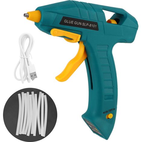 Pistolet à colle chaude sans fil 8‑20W, batterie lithium rechargeable USB, équipement de collage rapide DIY (1/5)