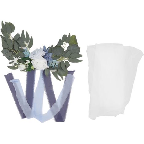 Fleur Artificielle Pour Chaise - Rose En Soie Pour Mariage - Décoration Allée Et Réception - Lot De 1 (1/5)