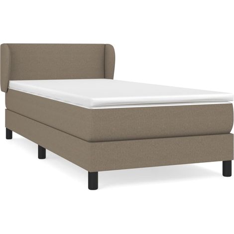 Maison Exclusive - Giroletto a Molle con Materasso Tortora 80x200 cm inTessuto (1/5)