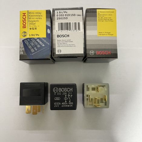 Relais automobile Bosch V23234-A0004-Y055, relais Bosch 24 V à 5 broches 0332209211
